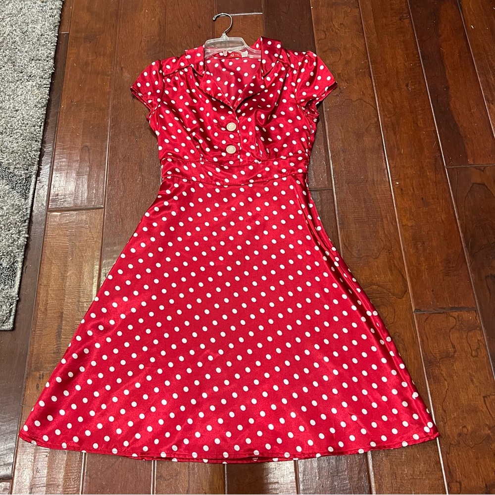 Red Polka Dot Dress - Size 3